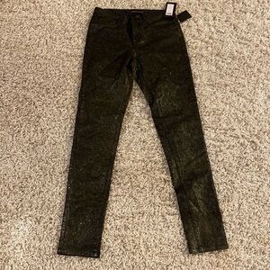 Marchesa Voyage bronze metallic jeans size 26 NWT